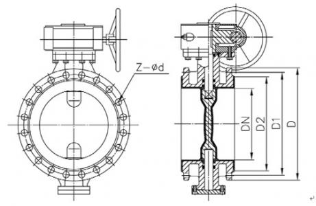 D341X-10 flange butterfly valve