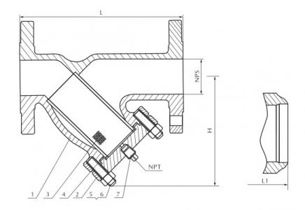 Cast steel filter 150/300Lb