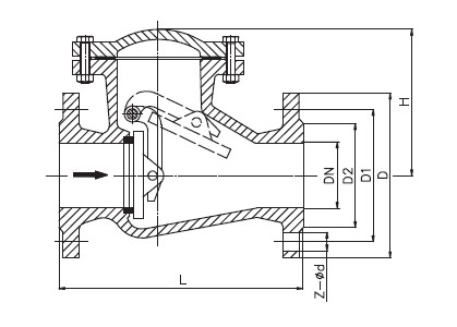 H44X Swing Rubber disc check valve