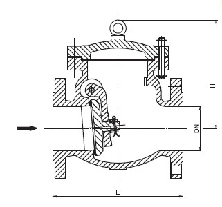 H44H Carbon steel Swing check valve