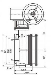 Flanged telescopic butterfly valve