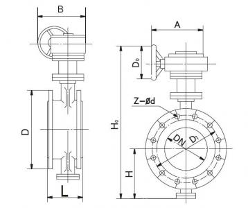 Triple eccentric metal seat butterfly valve