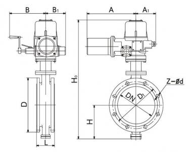 D943H Electrical butterfly valve