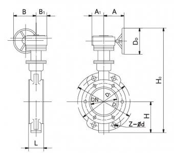 D373H-16P Wafer stainless steel butterfly valve