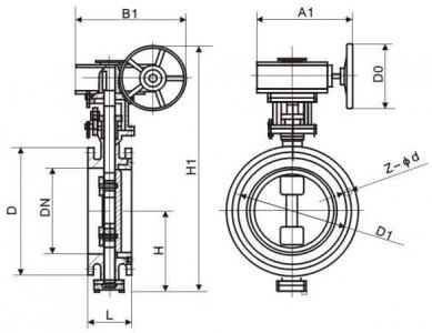 Wafer type butterfly valve