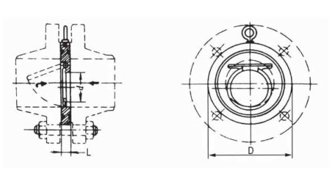 H74X Wafer swing check valve