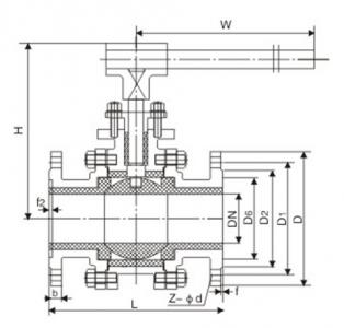 Ceramic lined ball valve