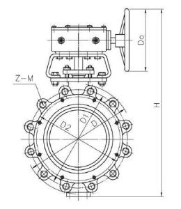 Lug type metal seat butterfly valve