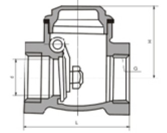 H14W-16P Screw stainless steel check valve