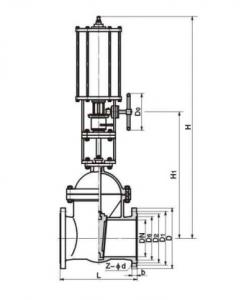 Z641H Pneumatic actuator gate valve