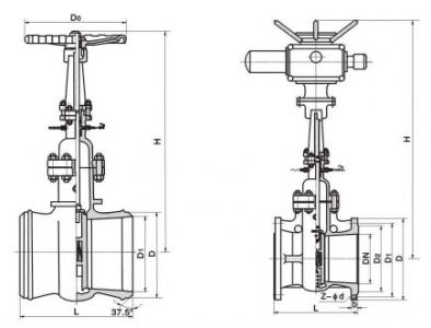 DSZ964H Electric water seal gate valve