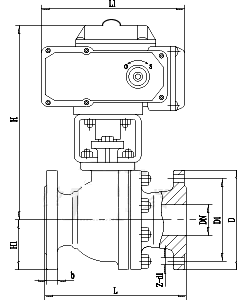 Q941F Flange electric ball valve