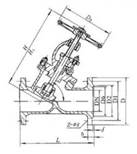 J45H Y type globe valve