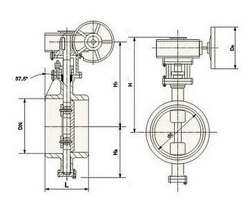 D363H Butt weld metal seat butterfly valve