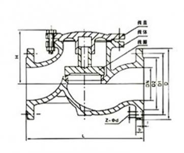 H41T Cast iron lift check valve