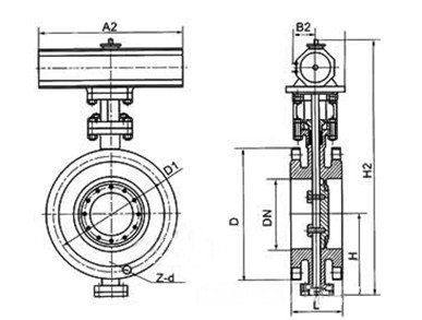 D643H Pneumatic butterfly valve