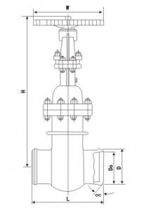 NKZ61H Butt weld vaccum gate valve
