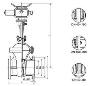 Z941W Electric stainless steel gate valve