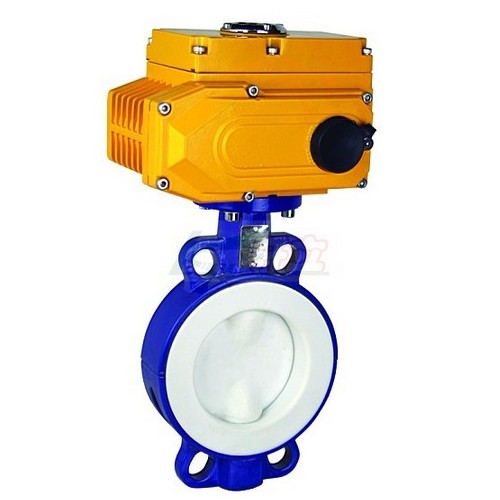 Electric PTFE lined butterfly valve