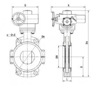 Electric PTFE lined butterfly valve