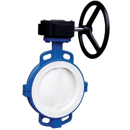 D371F4 Full PTFE lined butterfly valve