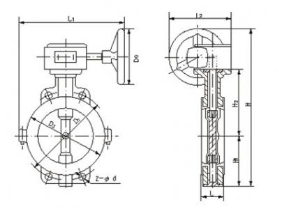 D371F4 Full PTFE lined butterfly valve