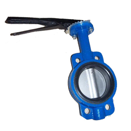 D71J Wafer rubber lined butterfly valve