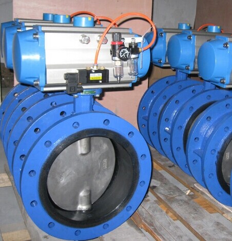 D641X pneumatic flanged butterfly valve