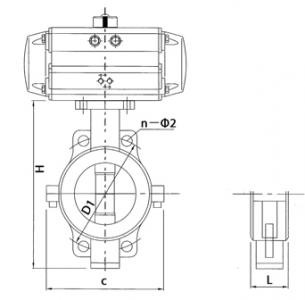 wafer type corrosion resistant butterfly valve