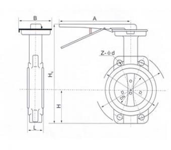 Resilient Seal Wafer Butterfly Valve