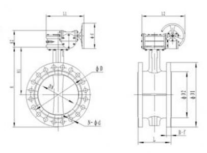 large rubber lined butterfly valve