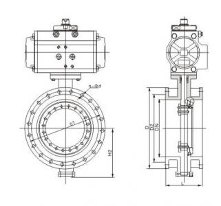 cast iron pneumatic butterfly valve