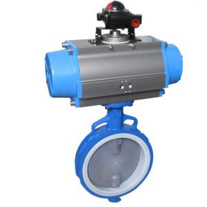 D671F4 Pneumatic PTFE line butterfly valve