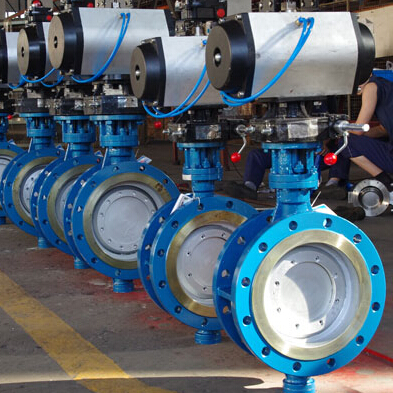 Cast steel butterfly valve