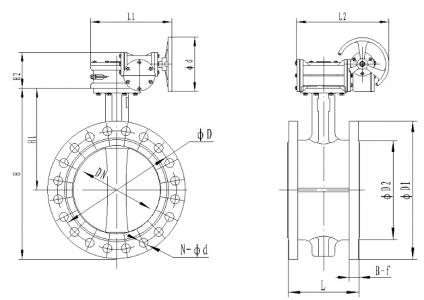 NBR Rubber seated butterfly valve