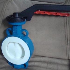 Full PTFE coated butterfly valve