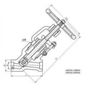 J65Y-320 Y type forged globe valve