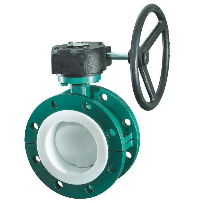 Flange type PTFE lined butterfly valve