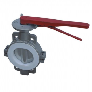 Half PTFE lined butterfly valve