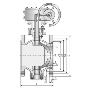 Flange type segmented ball valve