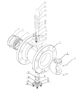 Lever type segmented ball valve