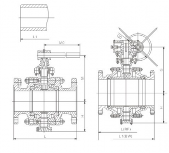 Forged steel trunnion mounted ball valve