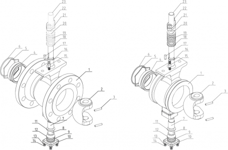 Pneumatic V port segment ball valve