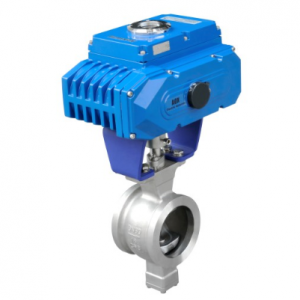 Electric V type segmented ball valve