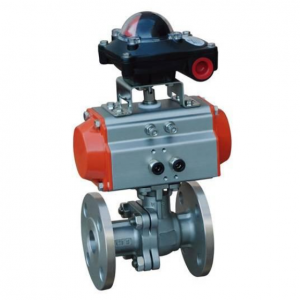 Pneumatic actuated flange ball valve