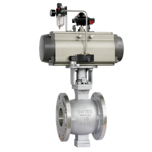 Pneumatic V port segment ball valve