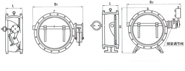 HH47X butterfly hydraulic check valve structure