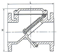 HC44X rubber disc swing check valve