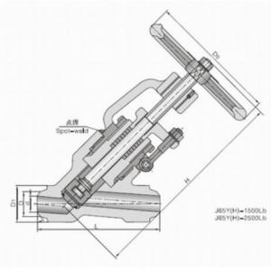 Pressure seal Y pattern globe valve