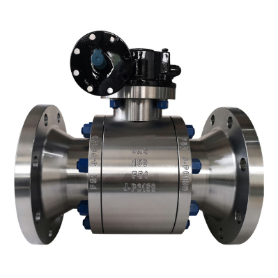 Reduced port trunnion mounted ball valve